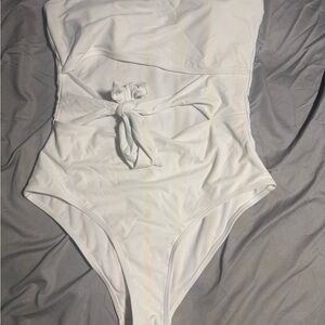 Elegant White One-Piece Swimsuit